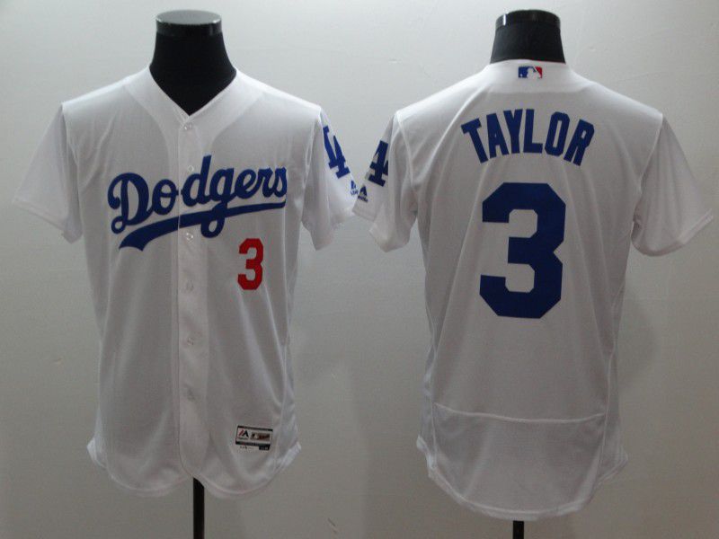 Men Los Angeles Dodgers 3 Taylor White Elite MLB Jerseys